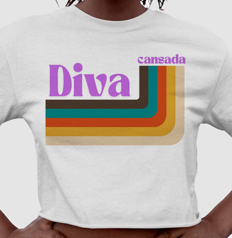 Cropped Diva Cansada Stripes Adulto