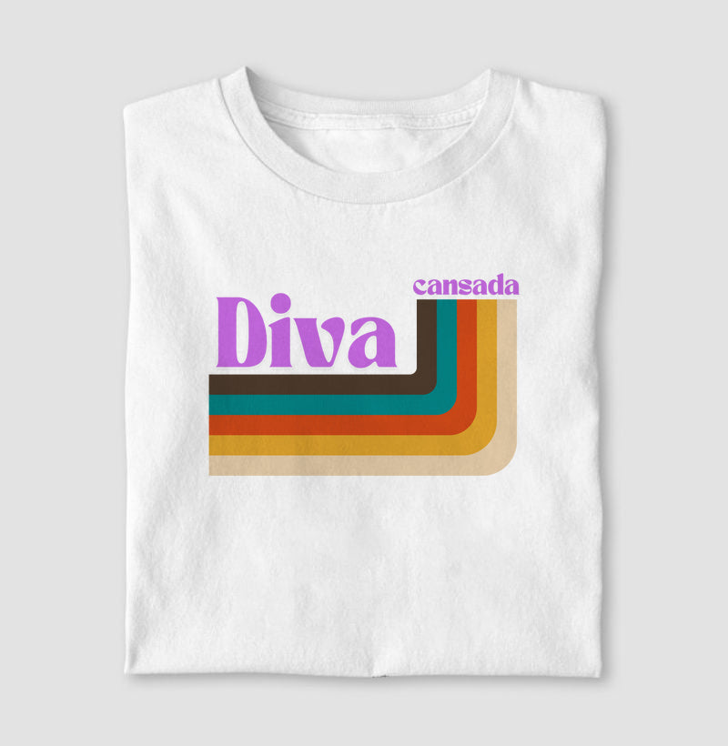 Camiseta Diva Cansada Stripes Adulto